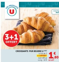 Croissants pur beurre U