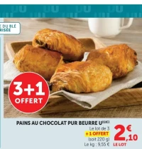 Pains au chocolat pur beurre U