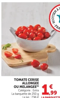 TOMATE CERISE ALLONGEE OU MELANGEE