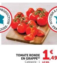 Tomate ronde en grappe