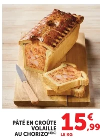 Pâté en croûte volaille au chorizo