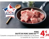 Sauté de porc sans os