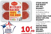 STEAK HACHE PUR BOEUF 20% MG BIGARD