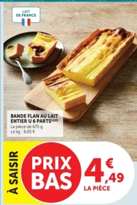 Bande flan au lait entier U 6 parts