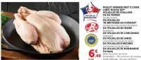 Poulet Fermier Prêt à Cuire Label Rouge IGP Volailles de Challans ou de Vendée