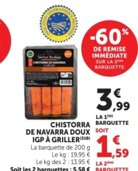 Chistorra de Navarra doux IGP à griller