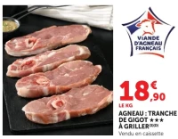 Agneau : tranche de gigot à griller