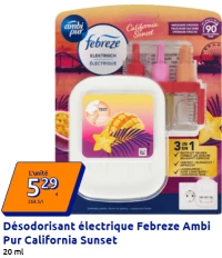 Désodorisant électrique Febreze Ambi Pur California Sunset