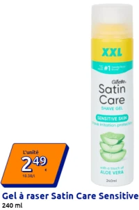 Gel à raser Satin Care Sensitive Gillette