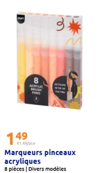 Marqueurs pinceaux acryliques