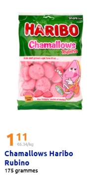 Chamallows Haribo Rubino