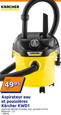 Aspirateur eau et poussières Kärcher KWD1