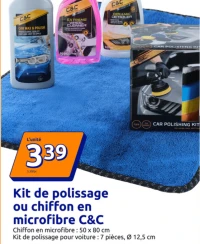 Kit de polissage ou chiffon en microfibre C&C