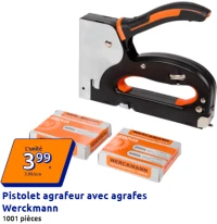 Pistolet agrafeur avec agrafes Werckmann