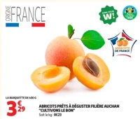 Abricots prêts à déguster Auchan "Cultivons le bon"