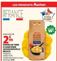 Pommes de terre à chair ferme Auchan nouvelle récolte