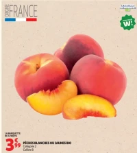 Pêches blanches ou jaunes bio