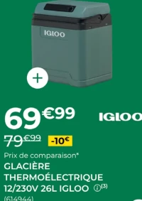 Glacière Thermoélectrique 12/230V 26L Igloo
