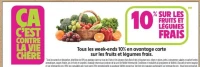 10% sur les fruits et légumes frais