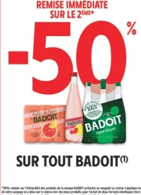 Eaux minérales gazeuses Badoit