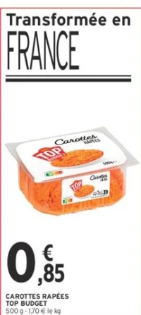 Carottes râpées TOP BUDGET