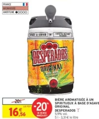 Bière aromatisée à un spiritueux à base d'agave Original Desperados