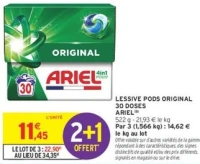 Ariel Lessive pods original 30 doses