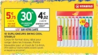 10 Surligneurs Swing Cool STABILO