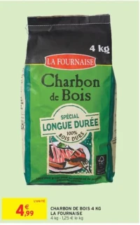 Charbon de Bois 4 kg La Fournaise
