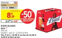 Bière blonde Bud