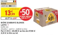 Bière d'abbaye blonde Leffe