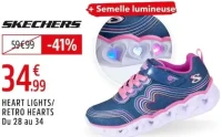 Chaussures Skechers HEART LIGHTS / RETRO HEARTS