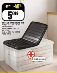 Boîte de rangement 40 L