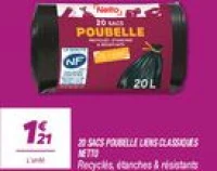 20 sacs poubelle liens classiques 