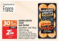 Burgers apéritifs cheese