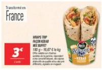 Wraps trip façon kebab