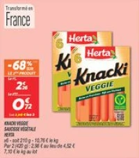 Knacki veggie saucisse végétale  