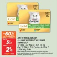 Pâtée en terrine pour chat  à la viande au poisson et aux légumes