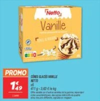 Cônes glacés vanille