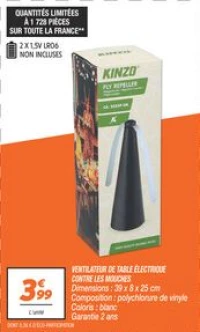 Ventilateur de table électrique contre les mouches 