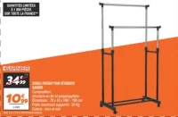 Double portant pour vêtements 
