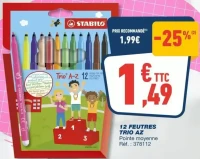 STABILO 12 Feutres Trio A-Z