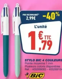 Stylo BIC 4 Couleurs