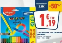 Maped Color'Peps Infinity 15 Crayons de Couleur