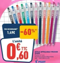 Stylo Effaçable Frixion Stick Pilot