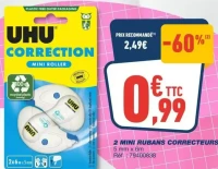 UHU 2 Mini rubans correcteurs