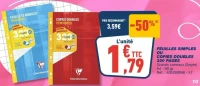 Clairefontaine Feuilles simples ou copies doubles 320 pages Grands carreaux (Seyès)