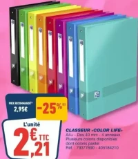 Classeur «COLOR LIFE» Oxford