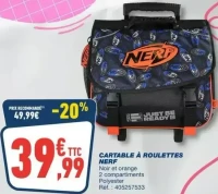 Cartable à roulettes Nerf