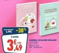 AGENDA SCOLAIRE MOLANG